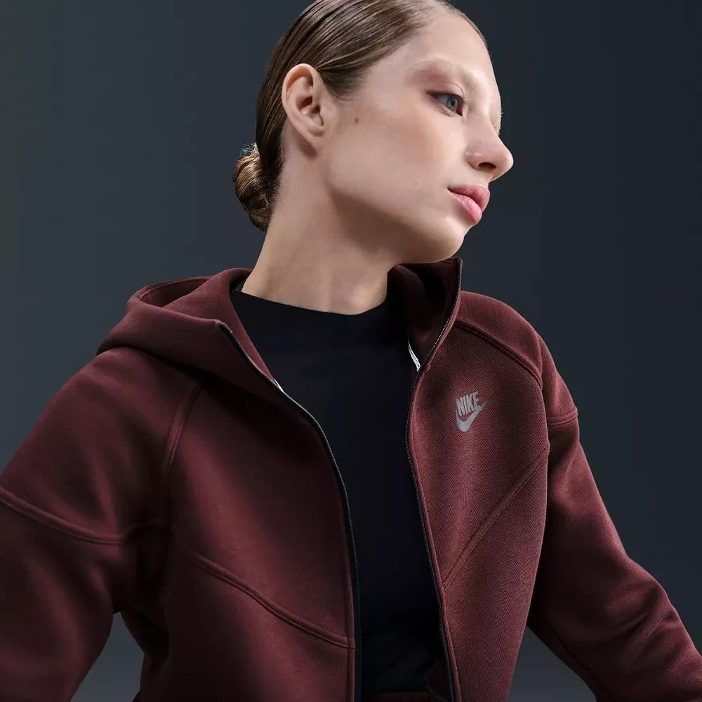$135 Nike Women M Sportswear Tech Fleece Wind Runner Full Zip Hoodie - Picture 4 of 7